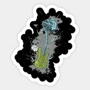 Guitar Skull Sticker